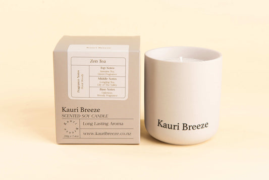 Zen Tea scented soy candle NZ